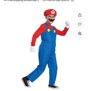 Kids Red and Blue Plumber Costume